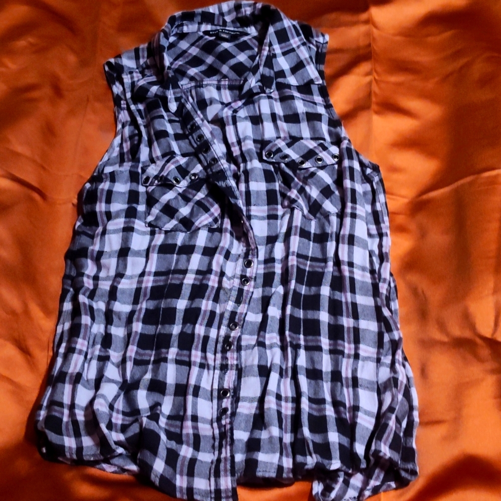 Rock & Republic plaid sleeveless top
